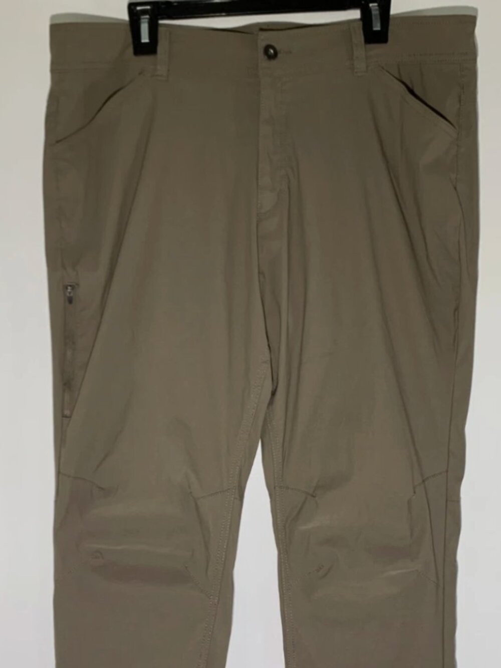 Sierra Designs Women Tech Trail Pants Khaki Tan Nylon Spandex Zip Pocket XXL